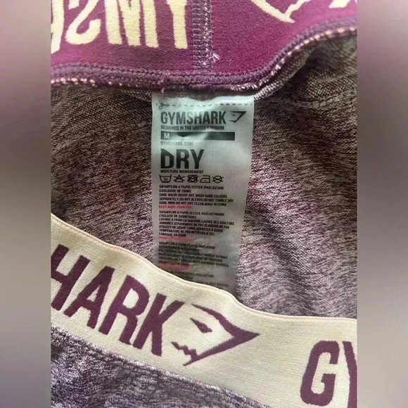 Gym Shark Women’s Dark Ruby Marl/Blush Nude Flex Leggings - Size: Medium - Picture 6 of 6